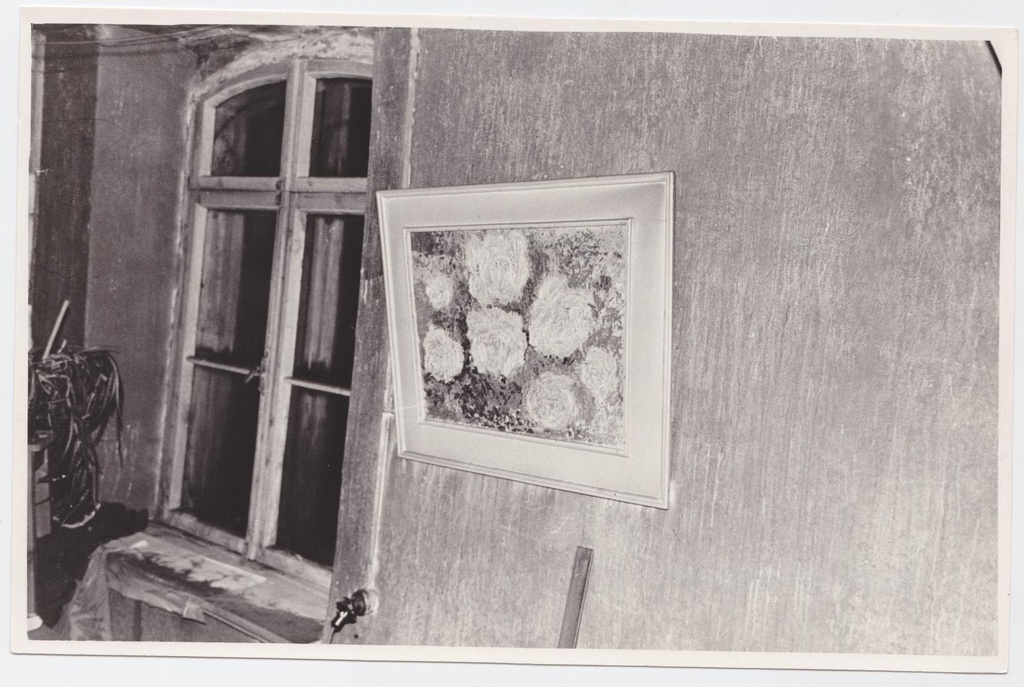 Ellinor Aiki ateljee pärast tulekahju 25.10.1969. Pildistas T. Ilomets kell 23.30