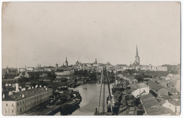 View of the port of Tallinn city