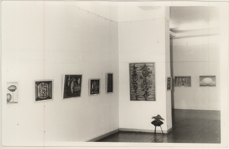 Ülo Soosteri teoste näitus I korrusel 10. apr. - 9. mai 1971.