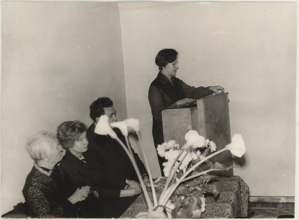 Muuseumi 30-nda aastapäeva pidulik aktus 17.11.1970 lektooriumis.