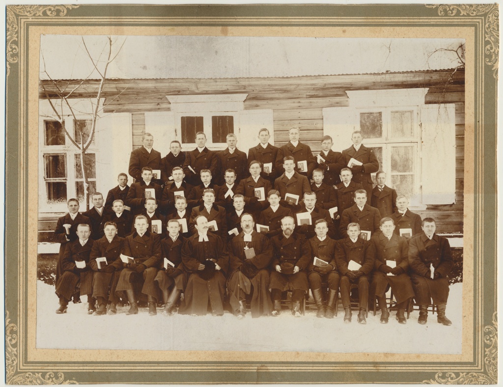 foto, Viljandimaa, Tarvastu, leeripoisid, õpetaja M. Jürman, u 1910
