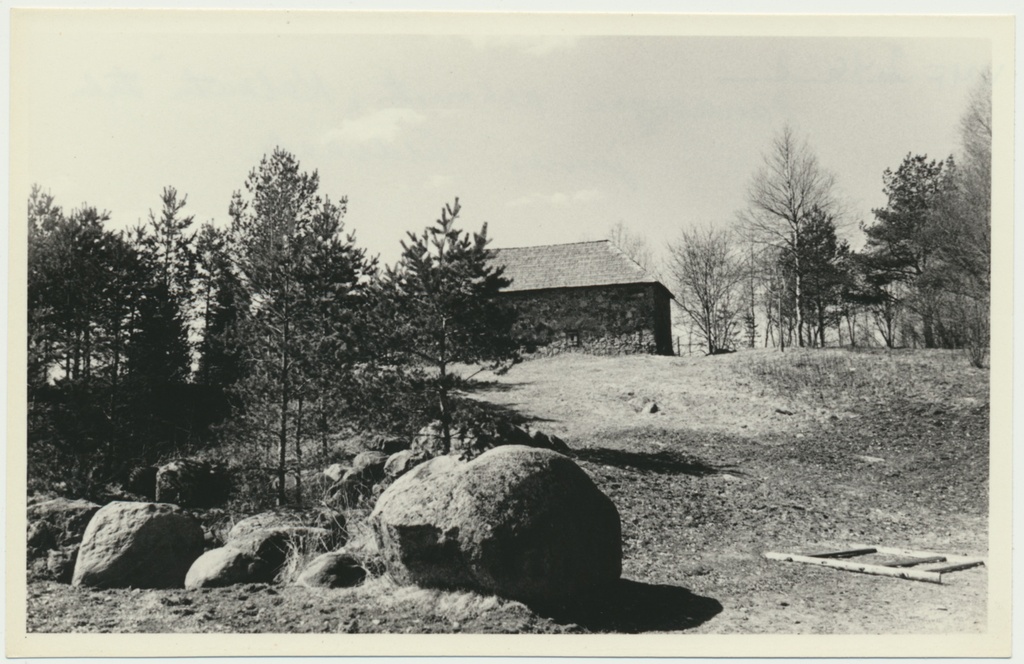 foto, Viljandimaa, Kalmetu talu, vana kalmistu, vana rist, 1959