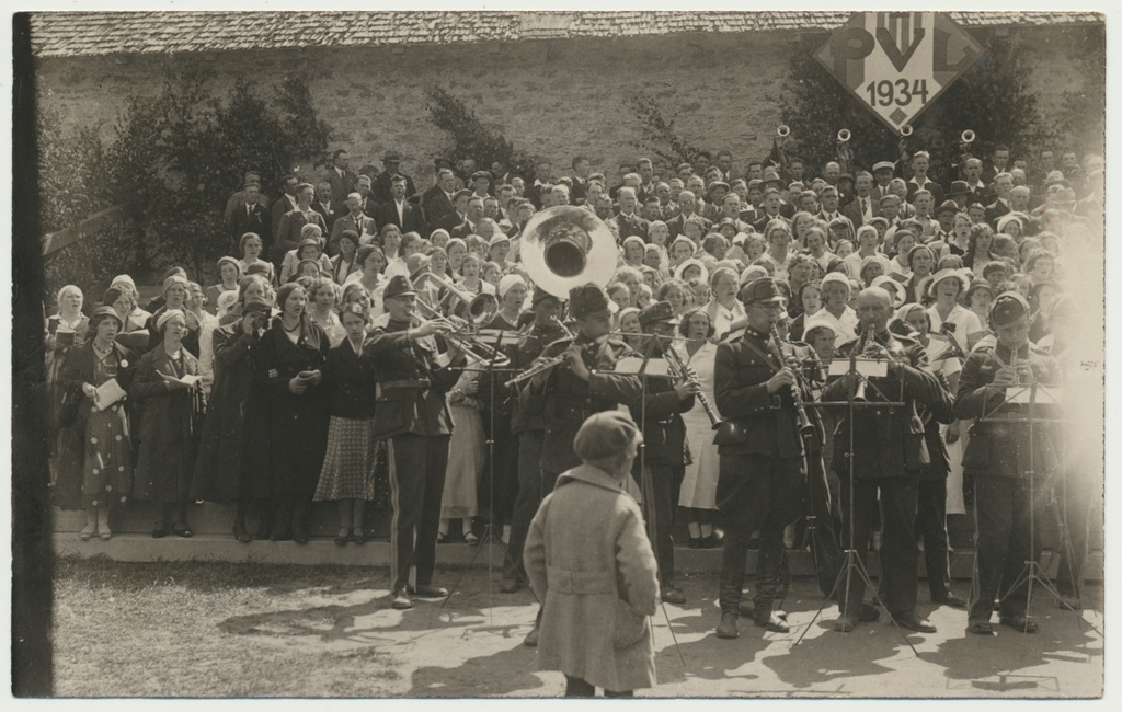 foto, Eestimaa, laulupäev (laulupidu?), 1934, asukoht?