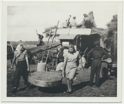 foto, Viljandimaa, Aimla k/n, Võidu kolhoos, rehepeks, 1948  duplicate photo