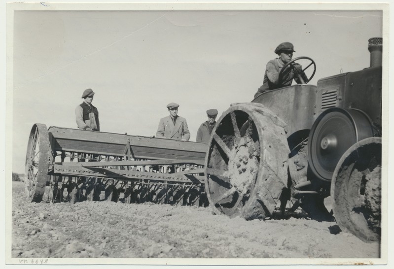 foto, Viljandimaa, Viiratsi sovhoos, rukkikülv, 1948, foto A. Vanamõis