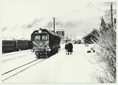 foto, Viljandi, raudteejaam, vedur TY2-019, 1967, foto J. Adamson  duplicate photo