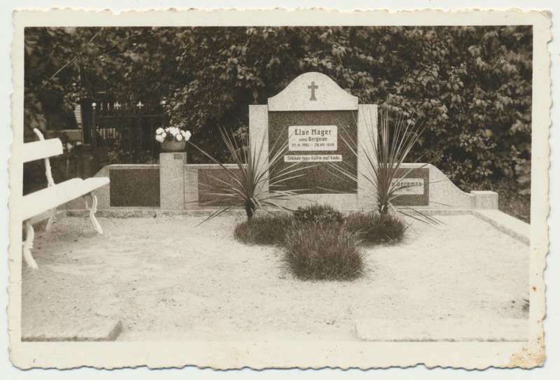 foto, Else Mageri (1903-1929) haud, Võru linnakalmistu