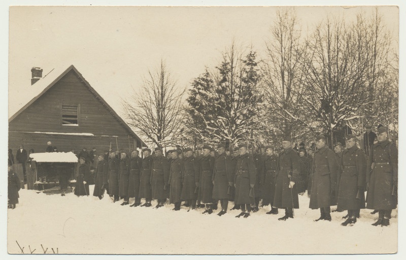 foto, sõjaväelased, grupp, u 1925, Võru?