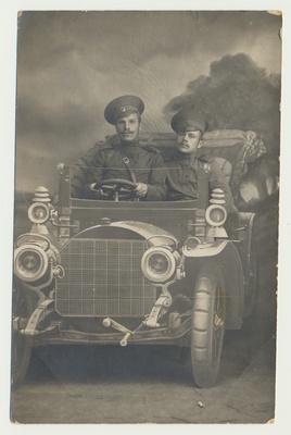 foto, Venemaa, tsaariarmee, 3 ajateenijat, sh J. Schmidt, 1915  duplicate photo