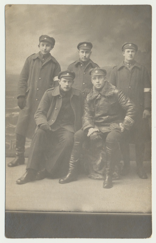 foto, Eesti Vabadussõda, 5 sõdurit, 1919