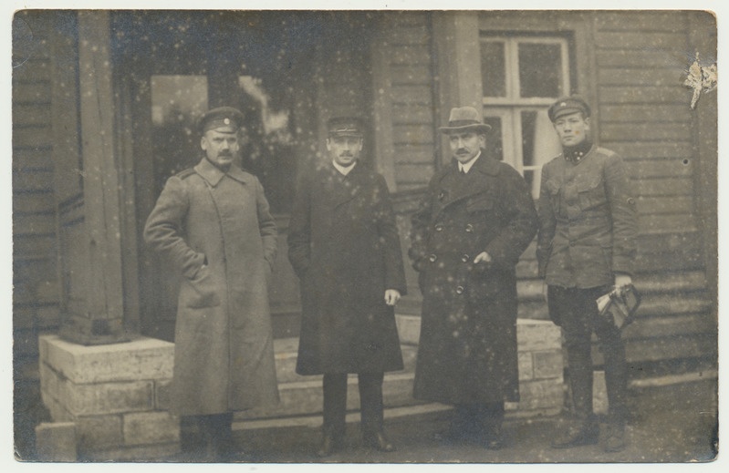 foto, Pärnu?, 9. jalaväepolk, kolonel Johan Unt, Hans Piip jt, 1919