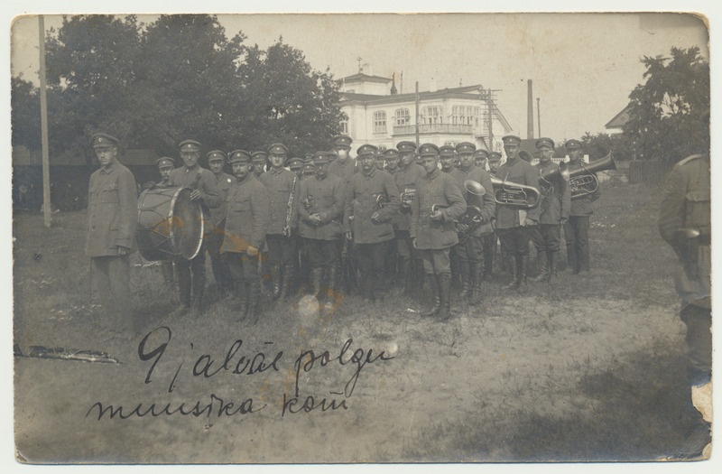 foto, Pärnu?, 9. jalaväepolk, muusikakompanii, u 1919