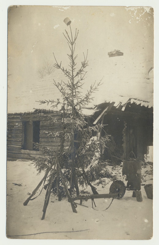 foto, Venemaa, Dubrovka, sõdurite jõulupuu, 1919