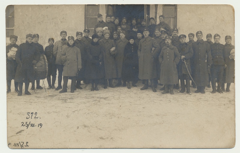 foto, Pärnu?, 9. jalaväepolk, grupp, 25.12.1919, foto Tamm