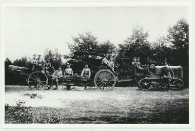 fotokoopia, Harjumaa, Jägala laager, 6. suurtükiväegrupp, suurtükk, traktor, 1925  duplicate photo
