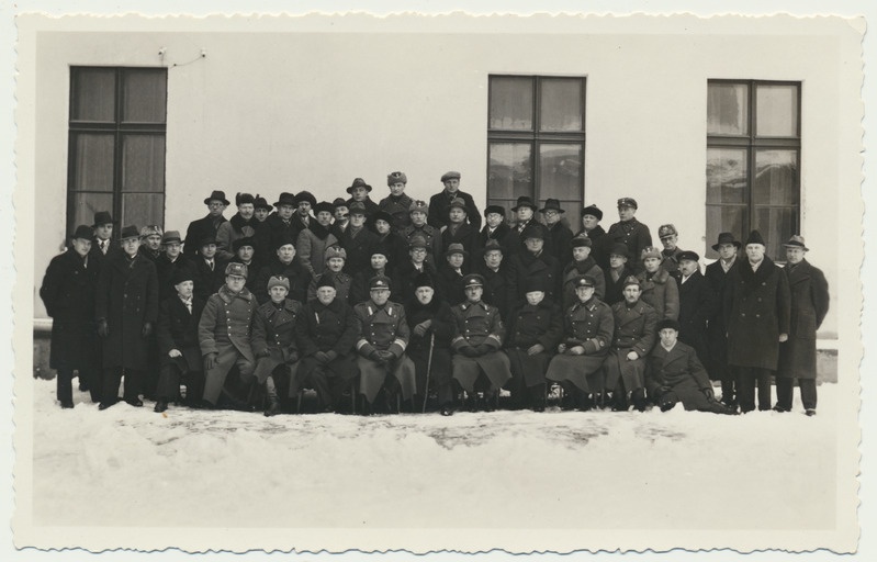 foto, Viljandi, grupp, sõjaväelased, eraisikud, u 1935, foto E. Rang