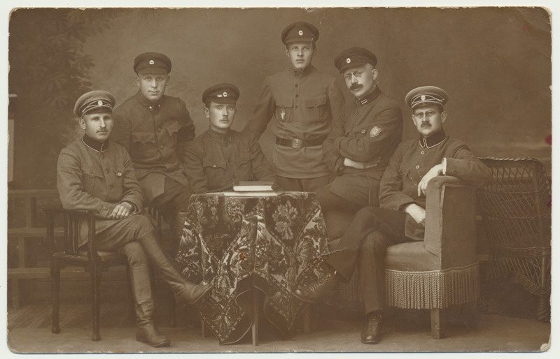 foto, Kaitseliidu Sakalamaa Malev, 6 meest (3 nime), u 1920