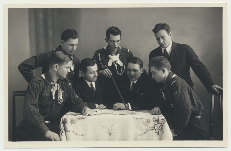 foto, Viljandi skaudid, grupp, u 1935, foto E. Rang