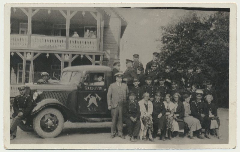 foto, Viljandimaa, Suure-Jaani VTÜ, grupp, auto, u 1935