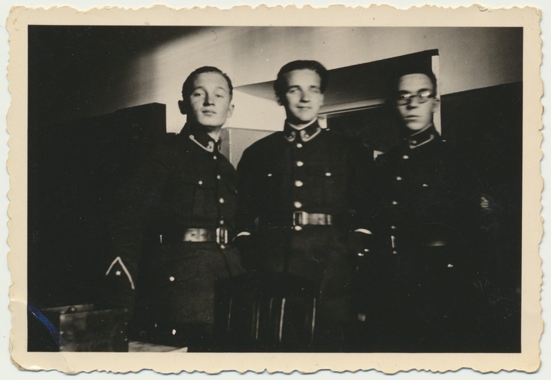foto, Viljandi, Sakala Partisanide Pataljon, 3 ajateenijat, 1939