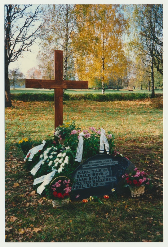 värvifoto, Viljandimaa, Paistu, metsavendade ümbermatmine kirikaeda, 1993, foto J. Pihlak