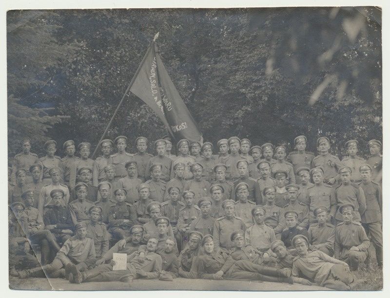 foto, Lätimaa, Valmiera, grupp, tsaariarmee, 1917
