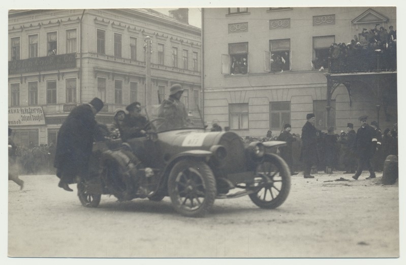 foto, Tartu, Saksa okupatsiooniväe kolonnid, juhatus, 23.02.1918