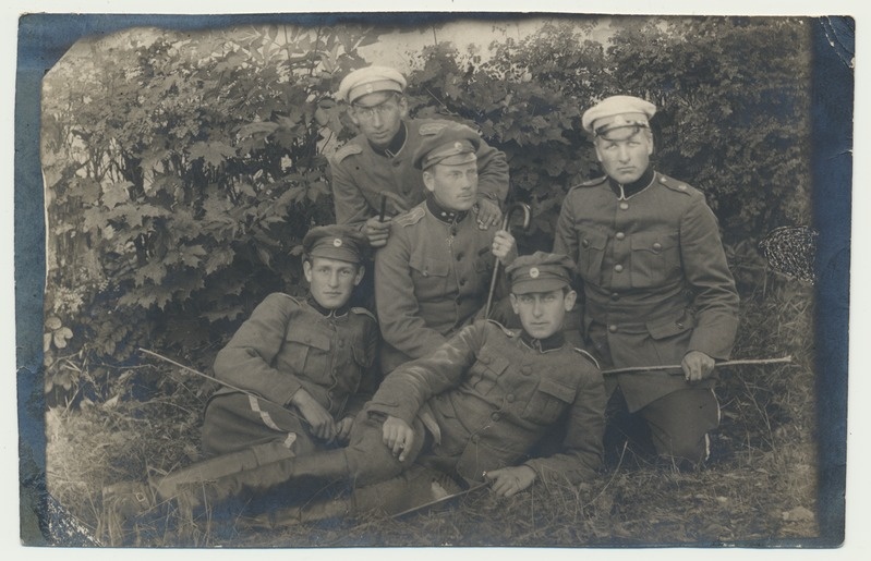 foto, Eesti Vabadussõda, ratsapolk, 1. eskadroni ohvitserid, suvi 1919, foto W. Terras