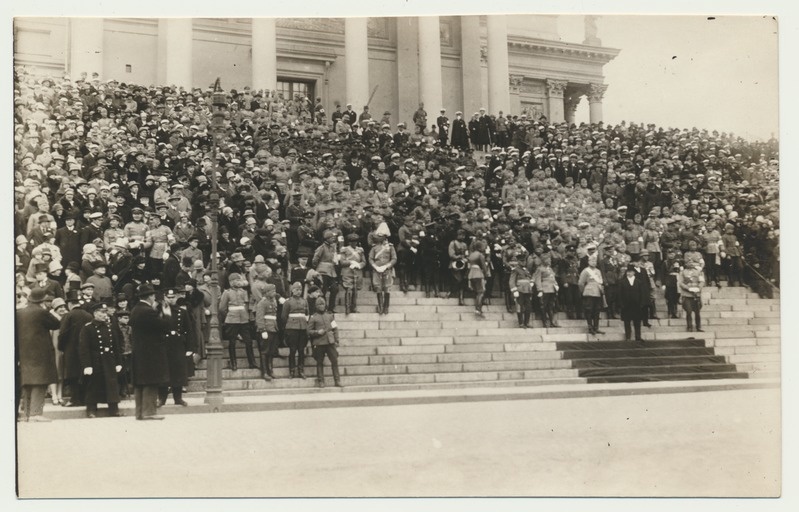 foto, Soome, Helsingi, grupp, Eesti Kõrgema Sõjakooli külaskäik, 1927