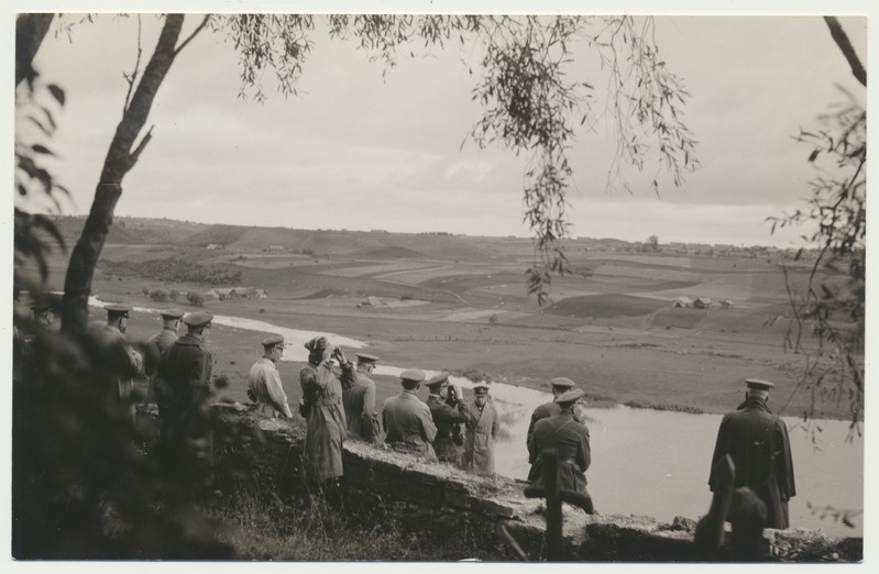 foto, Ibroška, üldvaade, grupp sõjaväelasi, 1936