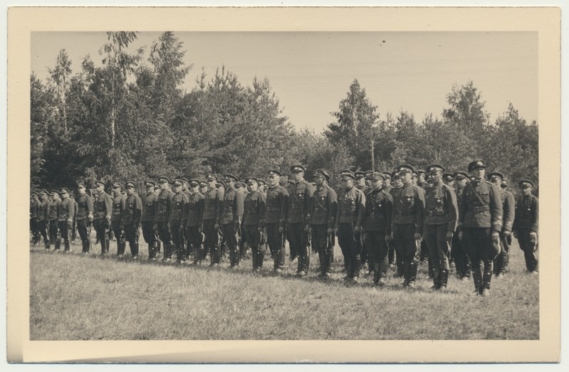 foto, Värska, grupp reservväelasi, rivistus, 1940