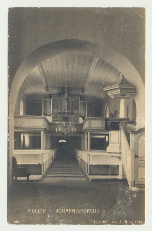 foto, Viljandi, Jaani kirik, orel, 1913, foto J. Riet