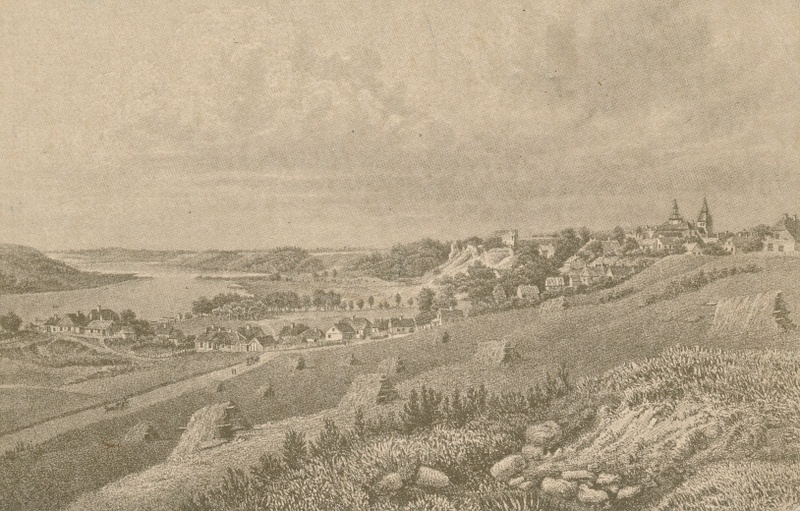 foto, Viljandi, üldvaade, gravüür (Stavenhagen), 1840