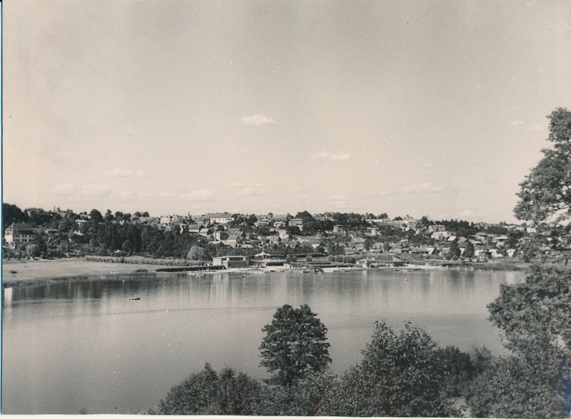 foto, Viljandi, järv ja linn, u 1960
