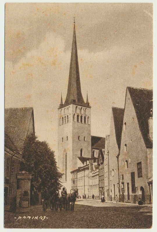 trükipostkaart, Tallinn, Oleviste kirik, u 1910, foto Parikas