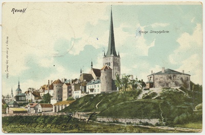värviline trükipostkaart, Tallinn, üldvaade, u 1904  duplicate photo