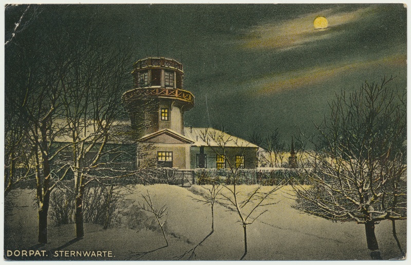 värviline trükipostkaart, Tartu, tähetorn, u 1910, kirjastaja V.J. Solba