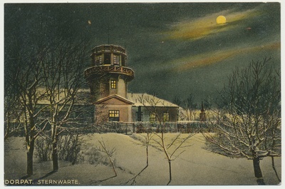 värviline trükipostkaart, Tartu, tähetorn, u 1910, kirjastaja V.J. Solba  similar photo