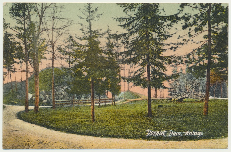 värviline trükipostkaart, Tartu, Toomemägi, u 1908, kirjastaja V.J. Solba