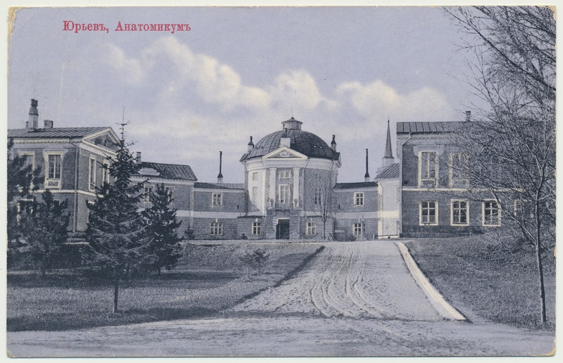 värviline trükipostkaart, Tartu, Vana Anatoomikum, u 1910