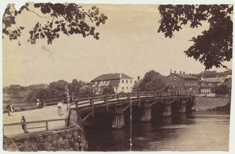 foto, Tartu, Emajõgi, Puusild, u 1905