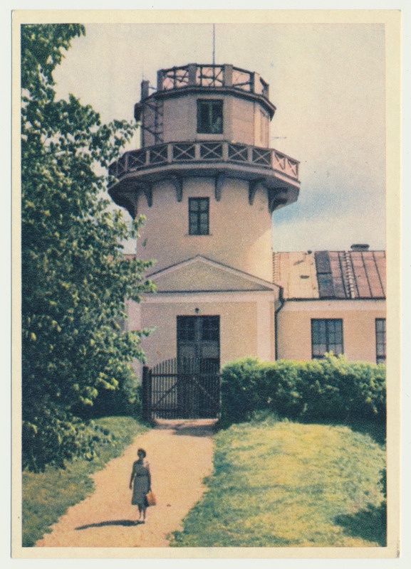 värviline trükipostkaart, Tartu, Tähetorn, 1953, foto E. Ignatovitš