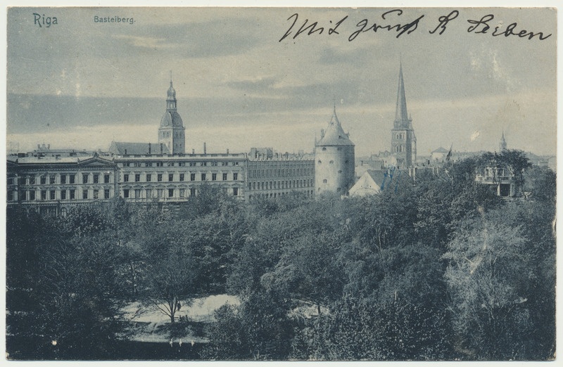 trükipostkaart, Riia, Bastioni mägi, loss, u 1904
