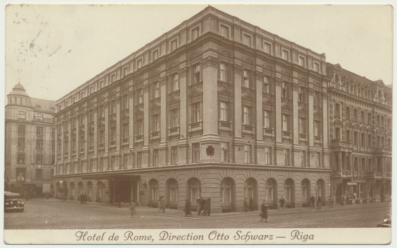fotopostkaart, Riia, hotell Rooma, u 1920?