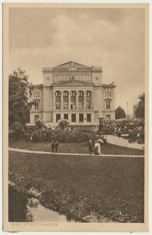trükipostkaart, Riia, Saksa teater, u 1920?, kirjastaja F. Würtz