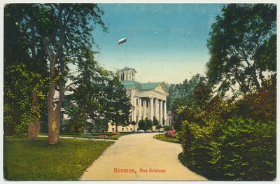 värviline trükipostkaart, Lätimaa, Krimulda mõisa peahoone, u 1910, kirjastaja Hebensberger & Co  duplicate photo