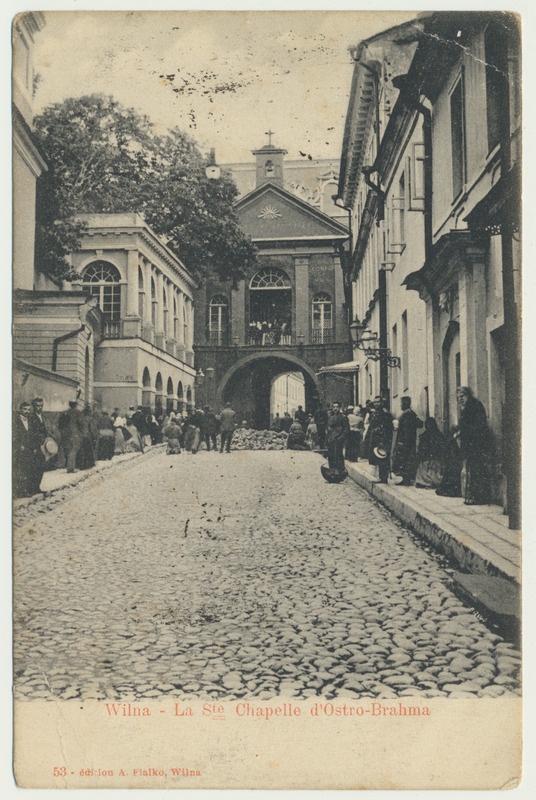 trükipostkaart, Vilnius, Ostra Brama värav (Koiduvärav), u 1905, kirjastaja A. Fialko