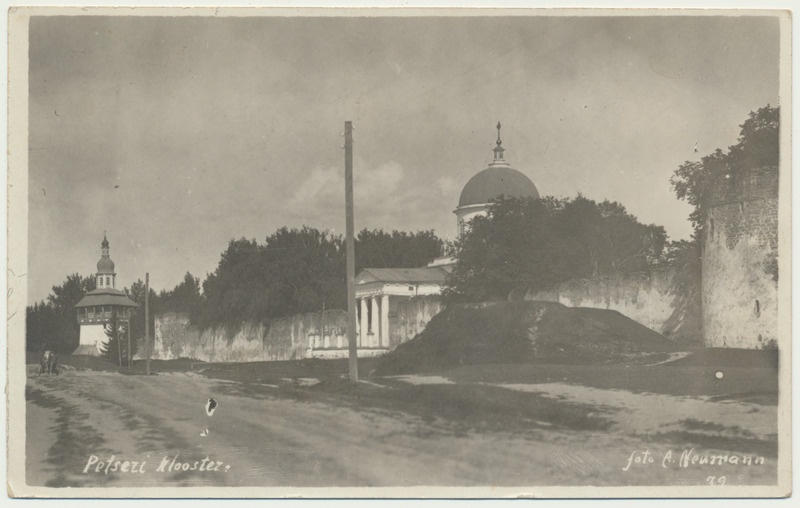 fotopostkaart, Petseri klooster, üldvaade, u 1934, foto A. Neumann