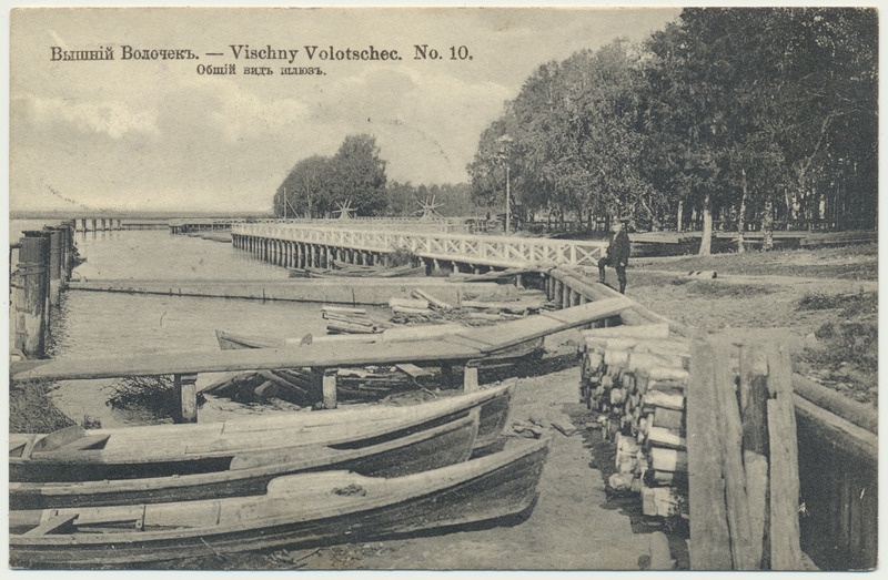 trükipostkaart, Venemaa, Vyshny Volochyok, jõeäärne