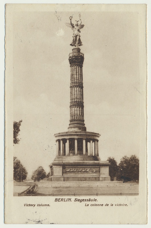 trükipostkaart, Saksamaa, Berliin, võidusammas, u 1920